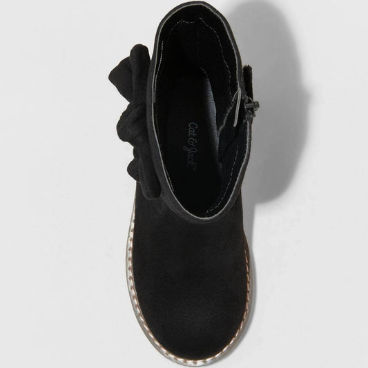 Cat & Jack Toddler Girls Olivia Faux Suede Boots  Black - Size 10