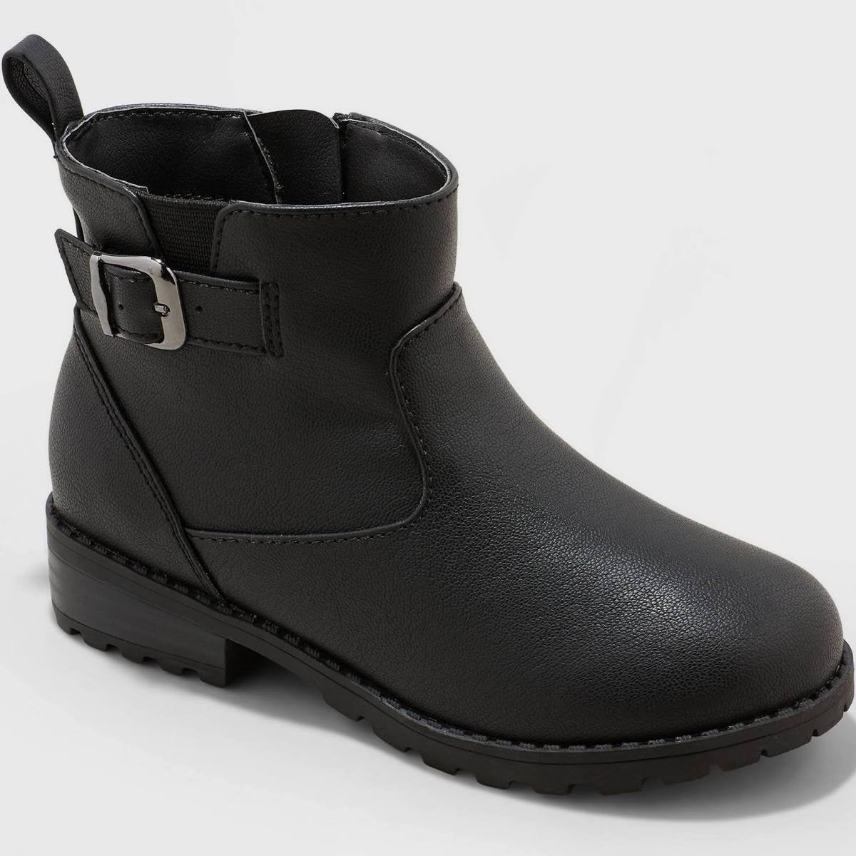 Cat and Jack Toddler Girls Gitta Fashion Boots Side Zipper Black - CHOOSE SIZE