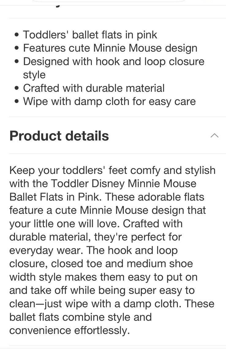 Toddler Girls' Disney Minnie Mouse Ballet Flats - Pink 6
