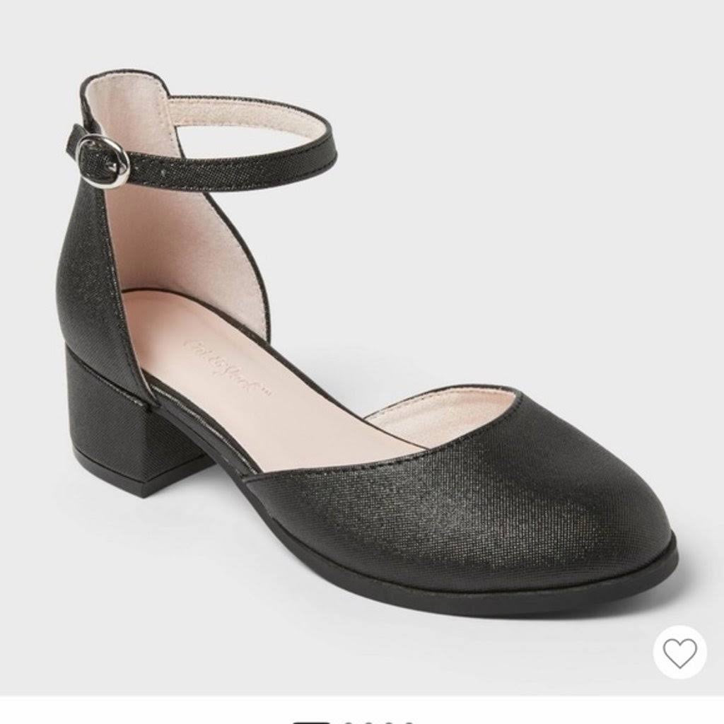 Big Kids' Hazel Dress Heels Black - Cat & Jack™  - Size 5