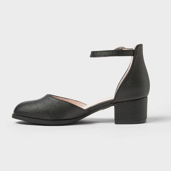 Big Kids' Hazel Dress Heels Black - Cat & Jack™  - Size 5
