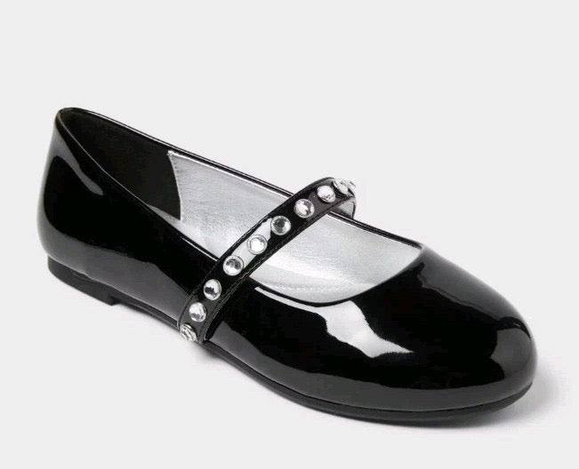 Kids' Brooke Ballet Flats - Cat & Jack™ Black - CHOOSE SIZE