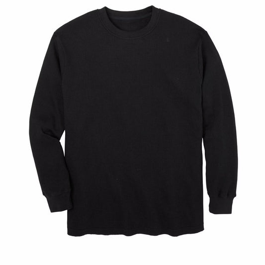 Goodfellow & Co Men's Waffle Knit Long Sleeve Shirt Black - Size M