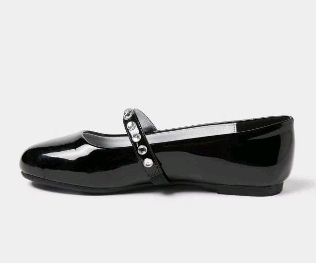 Kids' Brooke Ballet Flats - Cat & Jack™ Black - CHOOSE SIZE