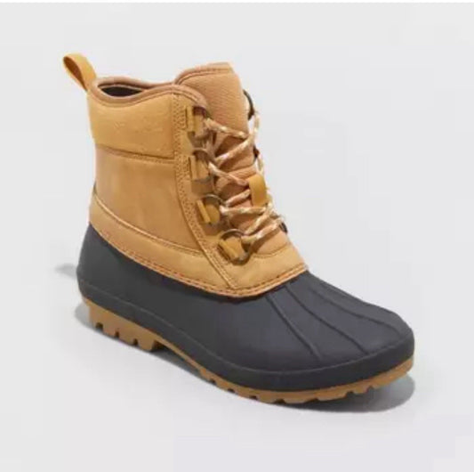 Women's Tiffy Duck Winter Boots - Universal Thread Tan/Black - Size 10