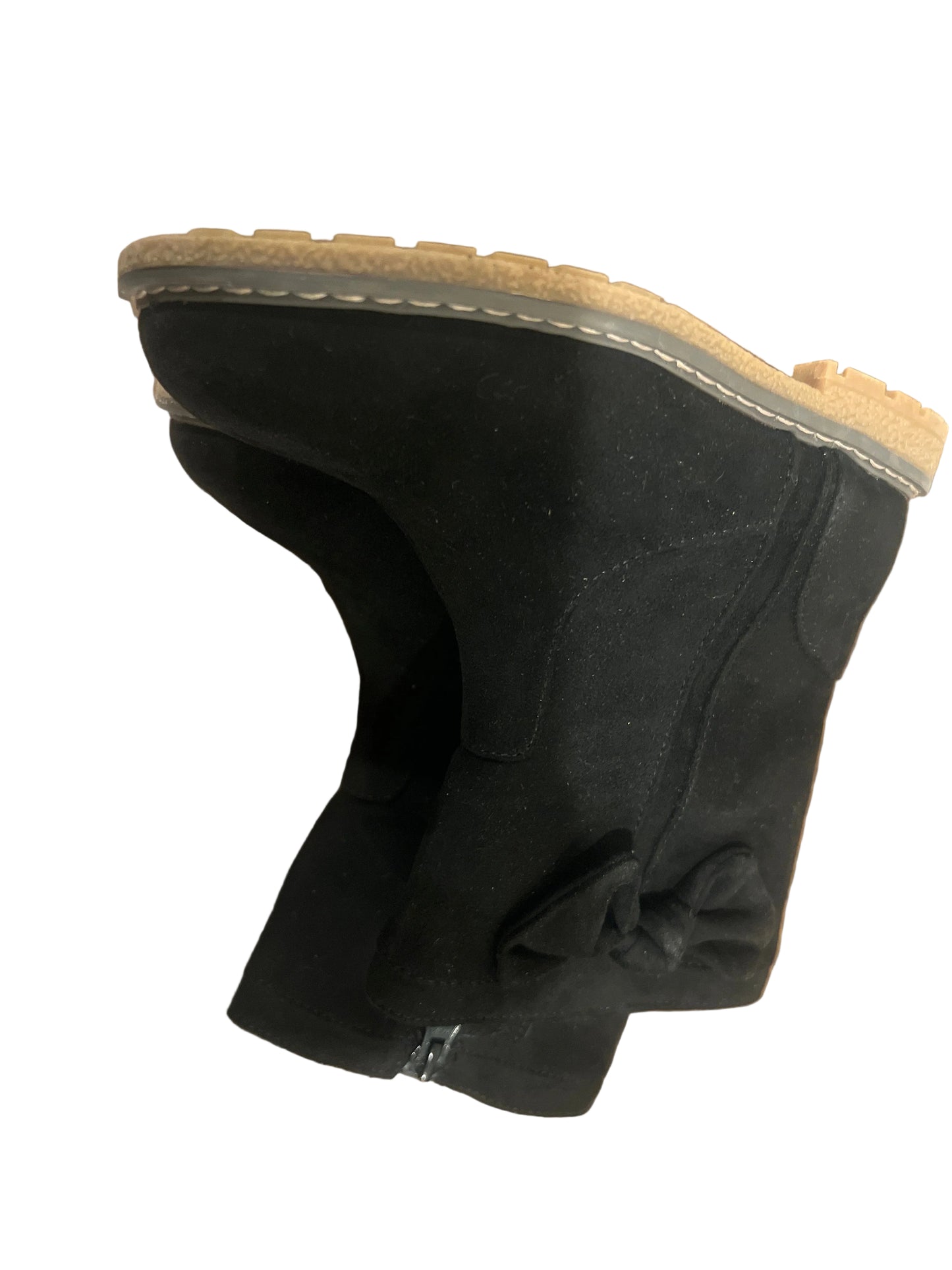 Cat & Jack Toddler Girl Black Olivia Faux Suede Boots - Size 10