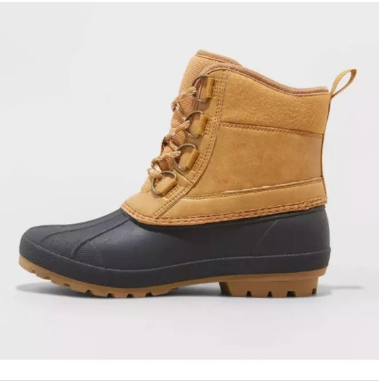 Women's Tiffy Duck Winter Boots - Universal Thread Tan/Black - Size 10