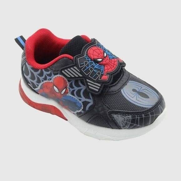 Marvel Little Boy Spider-Man Light Up Sneakers Black - Size 13