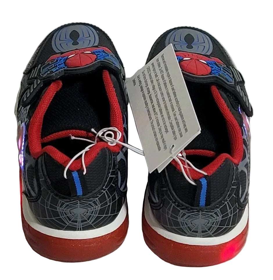 Marvel Little Boy Spider-Man Light Up Sneakers Black - Size 13