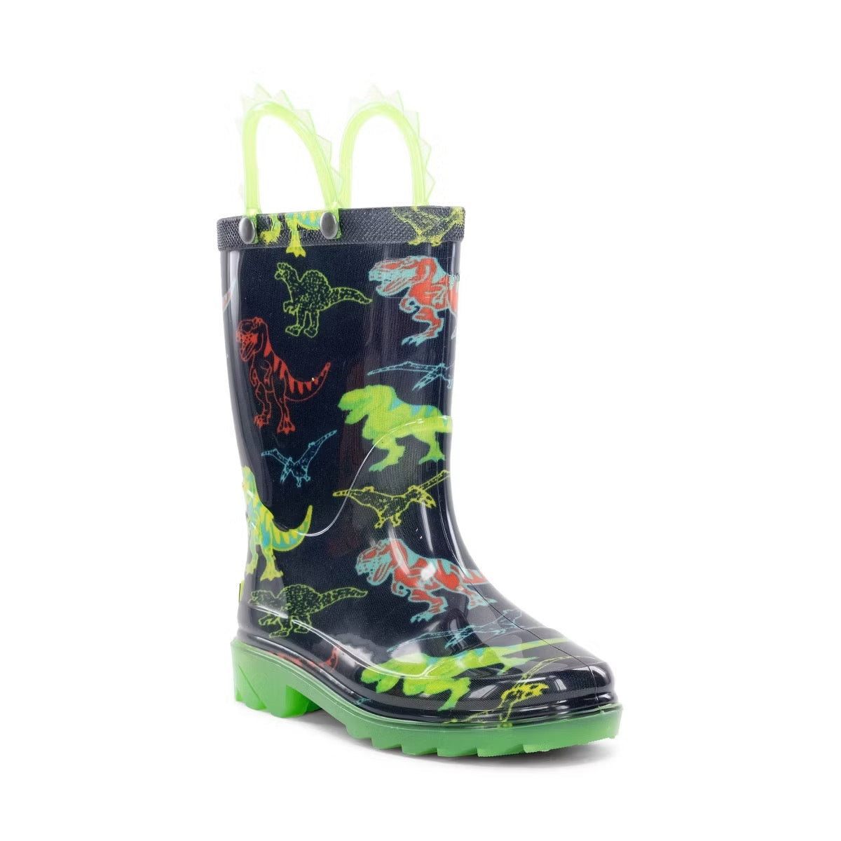 Western Chief Toddler Dino Soar Light-Up Rain Boots Navy Blue - SIZE 6