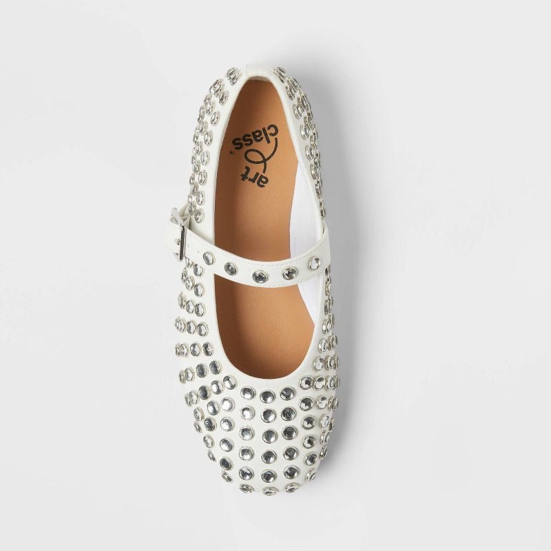 Kids' Toree Rhinestone Ballet Flats - art class - CHOOSE SIZE / COLOR