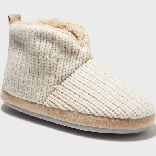 Women's Dearfoams Shoes Dluxe By Dearfoams Carla Bootie Slippers Heather - Size XL