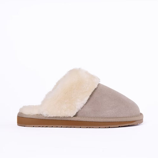 Minnetonka Women's Carefree Scuff Slippers Simply Taupe - Size 6M