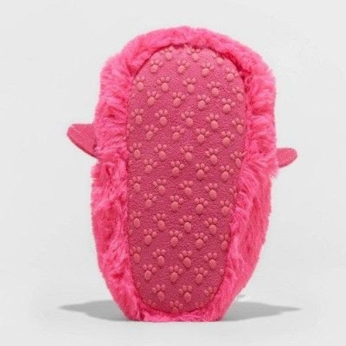 Cat & Jack Girls Rori Dinosaur Moccasin Slipper Pink - Size S (5-6)