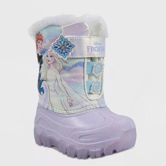 Toddler Girls Frozen Disney Faux Fur Winter Boot - CHOOSE SIZE