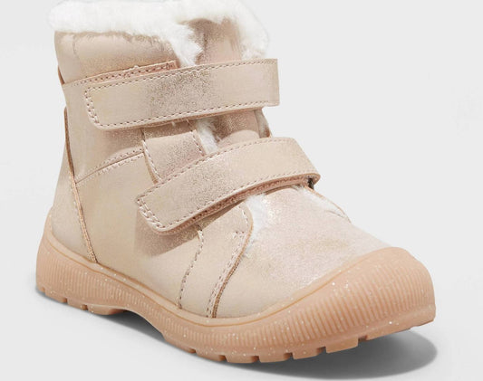 Cat & Jack Toddler ELI Winter Fur Shearling Lined Treaded Boots Pink - CHOOSE SIZE
