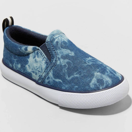 Toddlers' Taylor Slip-On Apparel Sneakers Blue - Cat & Jack - Size 5