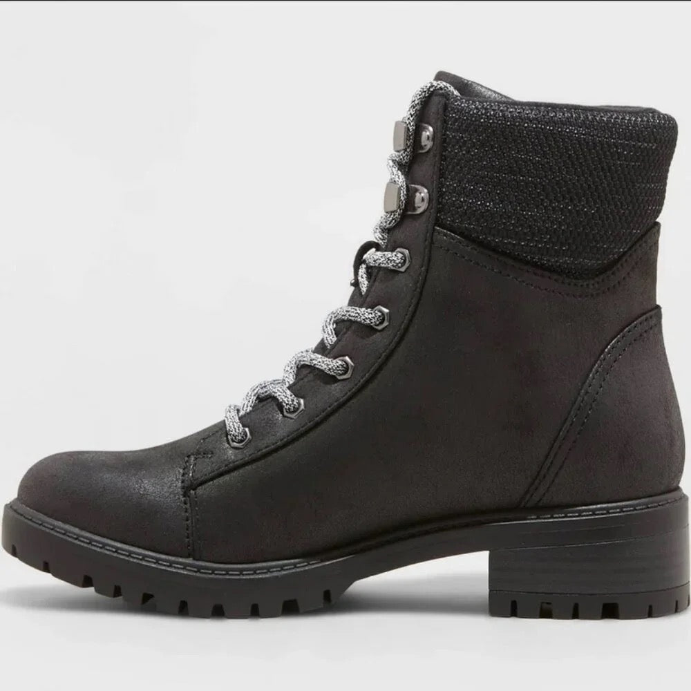 Women's Lue Lace-Up Hiking Boots Black- Universal Thread - CHOOSE SIZE