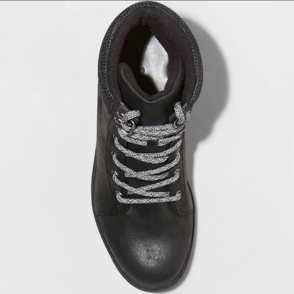 Women's Lue Lace-Up Hiking Boots Black- Universal Thread - CHOOSE SIZE