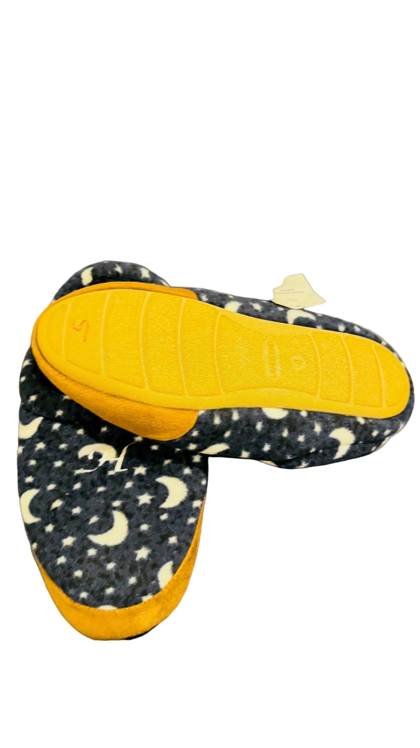 Lands' End Kids Fleece Clog Slippers Ivory Moon - Size 4