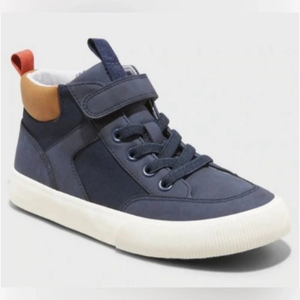 Cat & Jack Kids' Anthony Zipper Sneakers Navy - SIZE 13