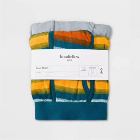 Goodfellow & Co Men's Boxer Briefs Multi Color 2pk - S (28/30)