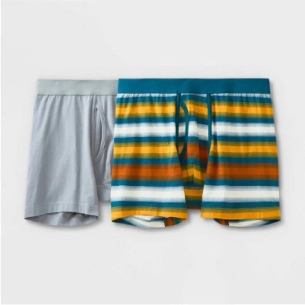 Goodfellow & Co Men's Boxer Briefs Multi Color 2pk - S (28/30)