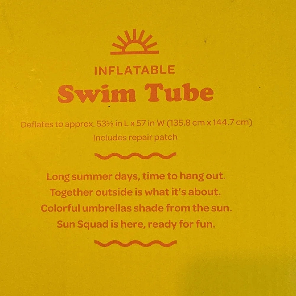 Sun Squad Inflatable Crab and Whale Swim Tube 4’2” Ages 9+