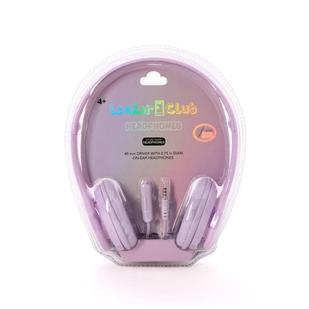 Locker Club Kids' 16L Nylon Backpack with Headphone Pencil Pouch - CHOOSE COLOR