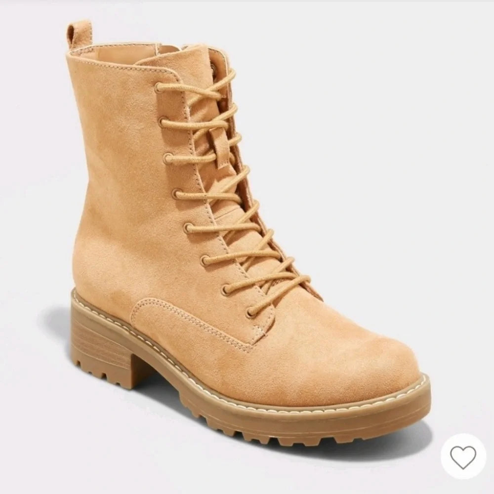 Universal Thread Women’s Ophelia Lace-up boots Tan - CHOOSE SIZE