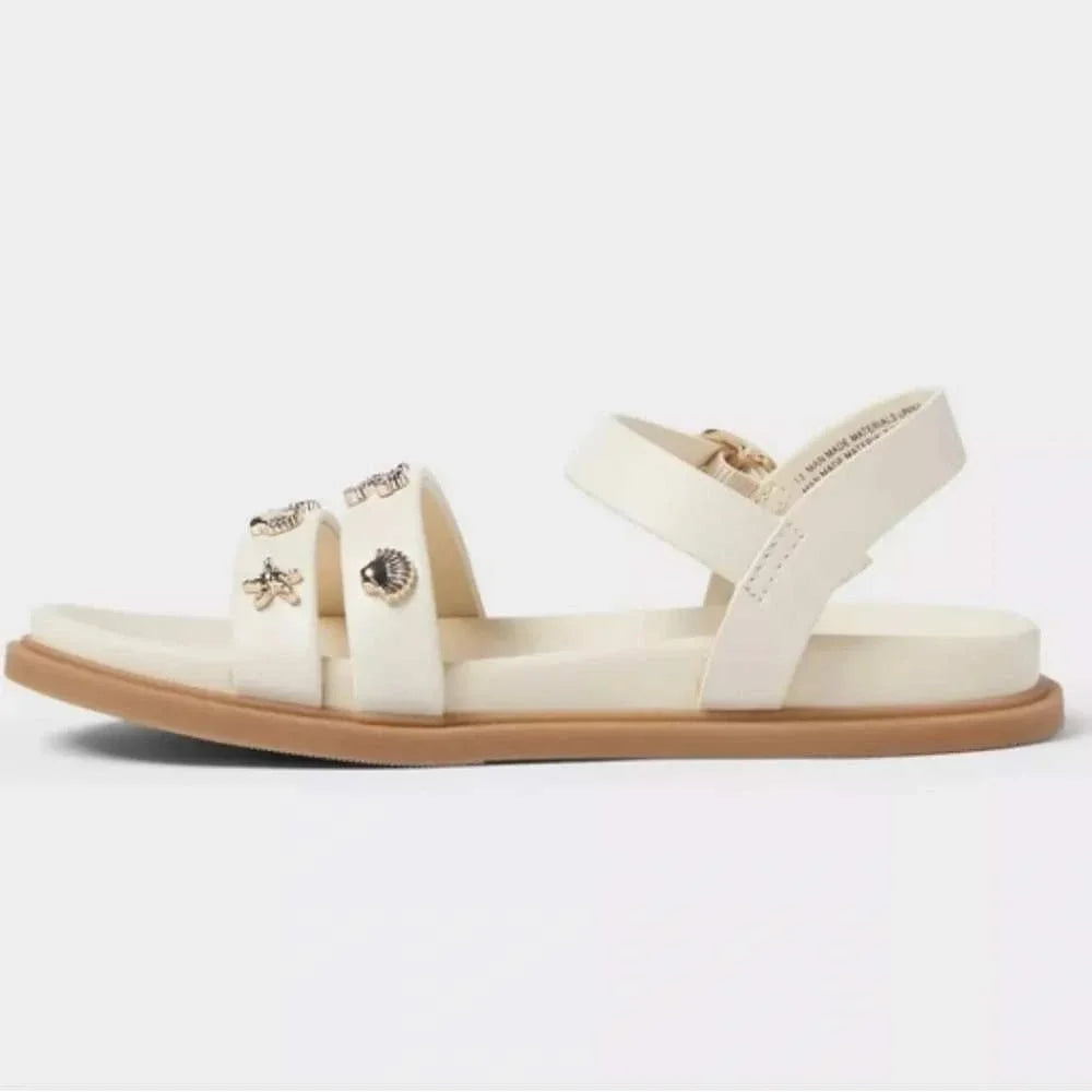 Kids' Ellis Nautical Sandals Ivory - art class - CHOOSE SIZE