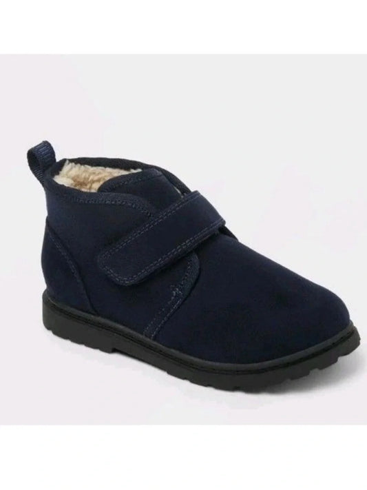 Toddler Boys Magnus Sherpa Lined Ankle Bootie Navy - CHOOSE SIZE