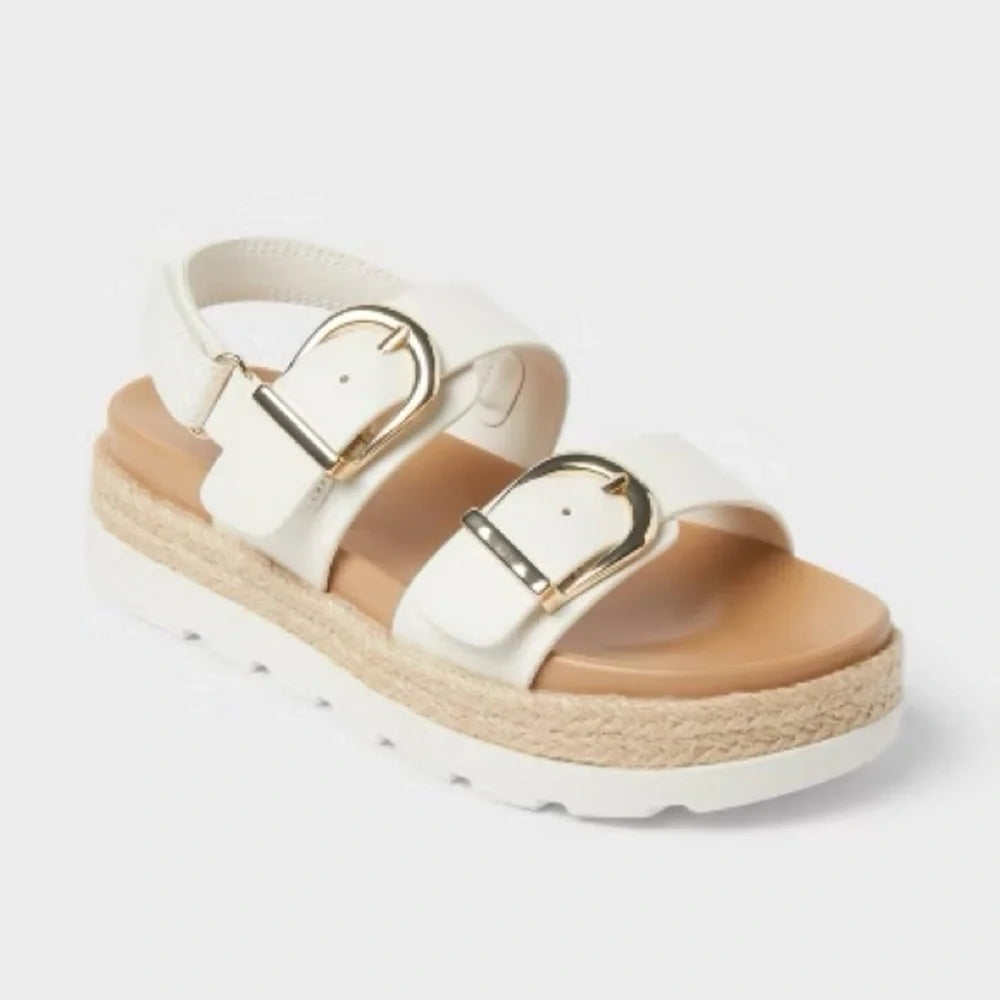Kids' Laine 2 Buckle Platform Sandals Beige- art class™