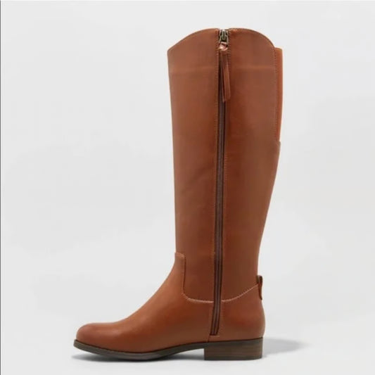 Universal Thread Women’s Tatiana Heeled Riding Boots Cognac -CHOOSE Sz
