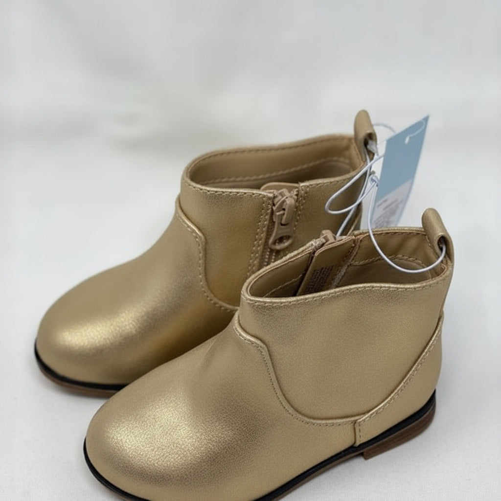 Cat & Jack Toddler Onyx Zipper Slip-On Chelsea Boots  Rose Gold - Size 8