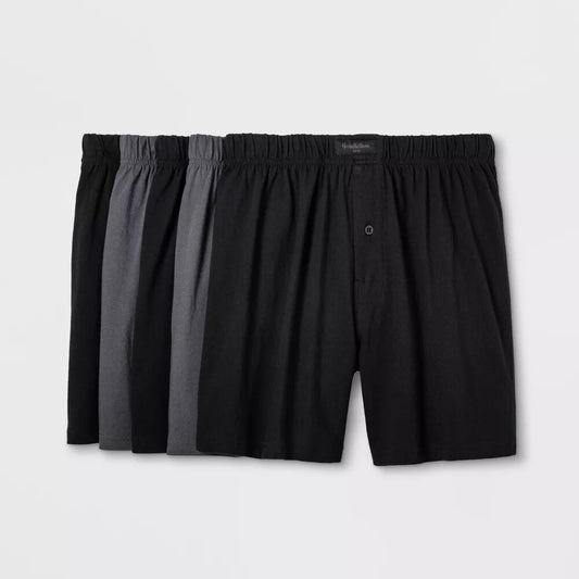 Goodfellow & Co Men's  classic knit boxers  Black/Gray 5pairs - CHOOSE Sz