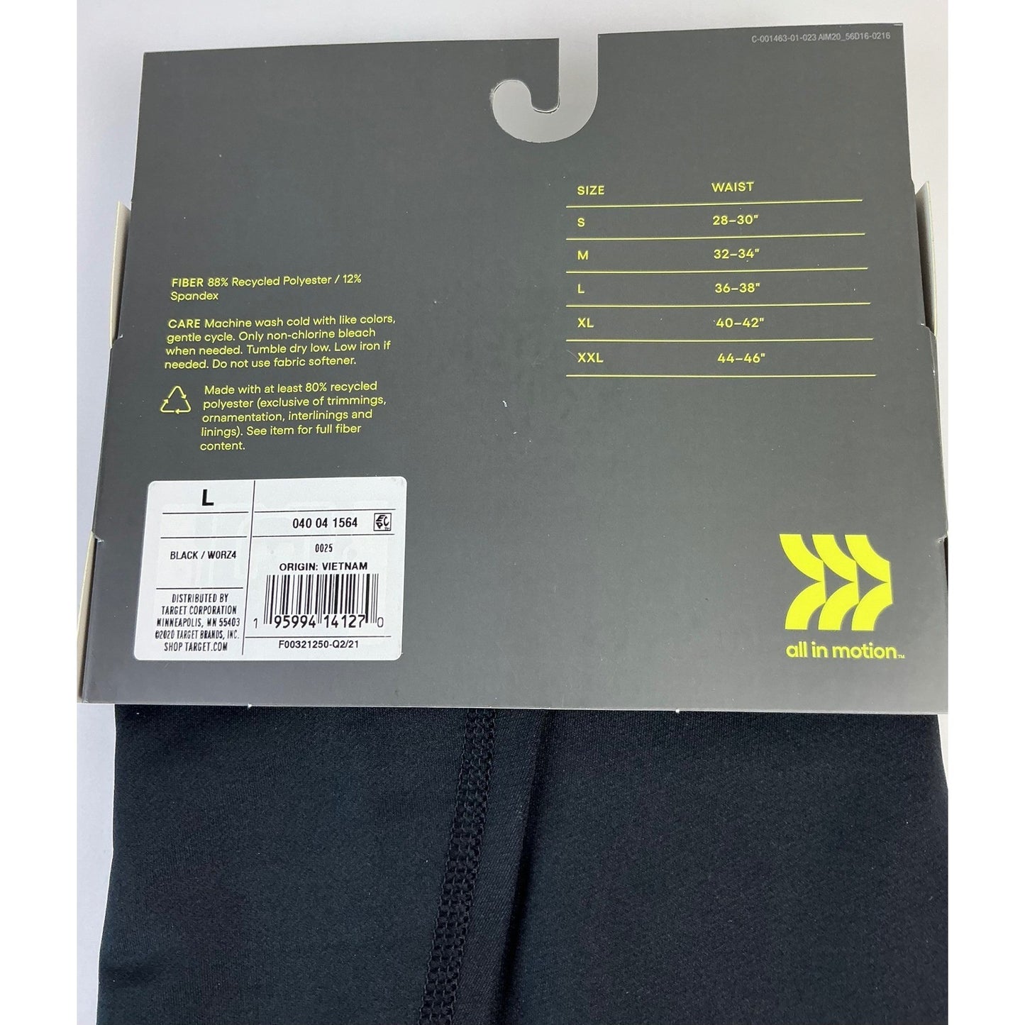 All in Motion Mens Heavyweight Thermal Pants Black- CHOOSE SIZE