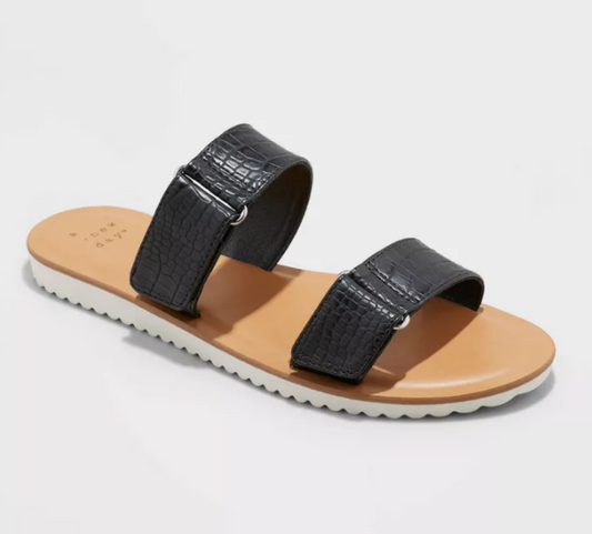 Women's Illiana Two Band Sandals - A New Day - Size 7