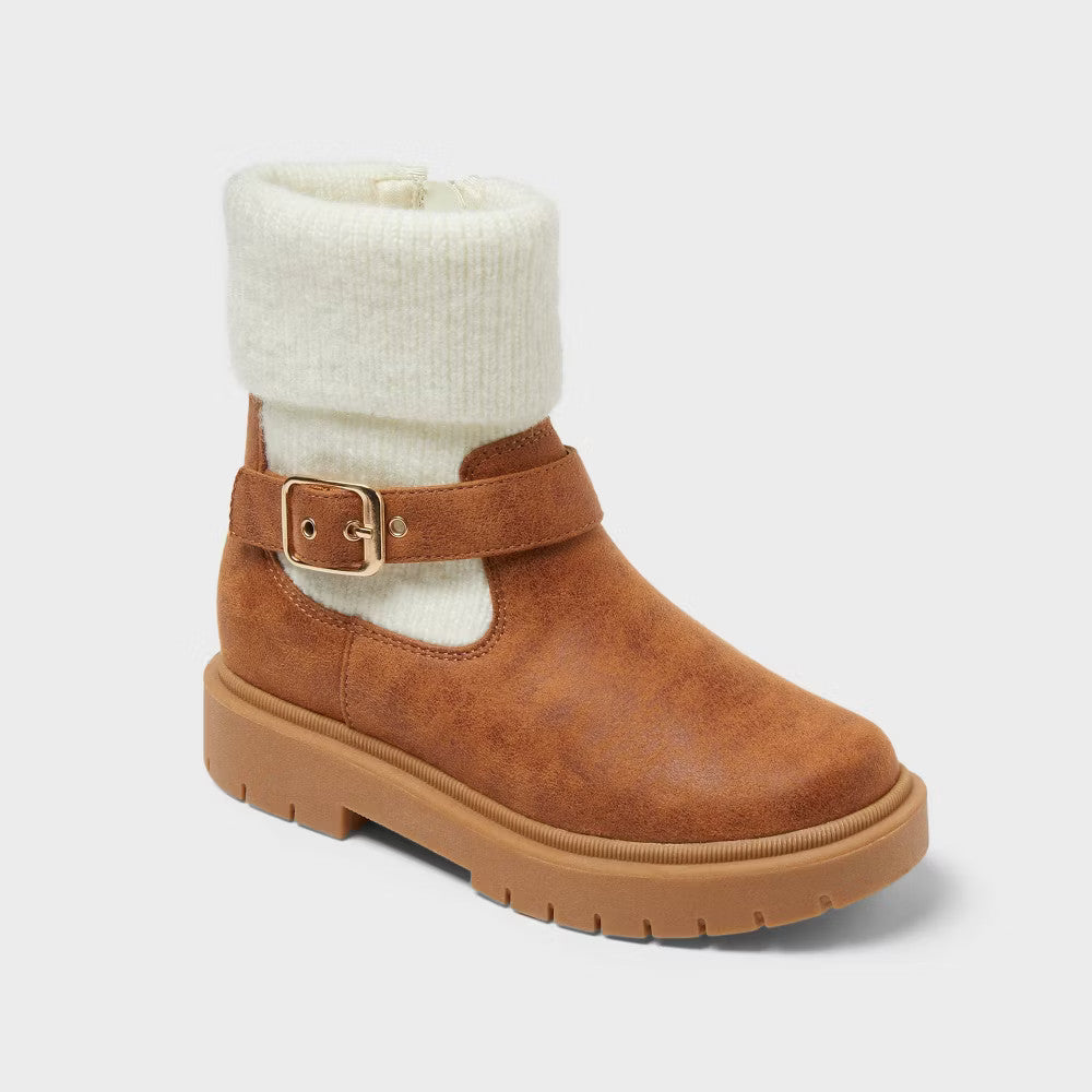 Cat & Jack™  Girls' Kristie Lug Sole Boots  Cogna - CHOOSE SIZE