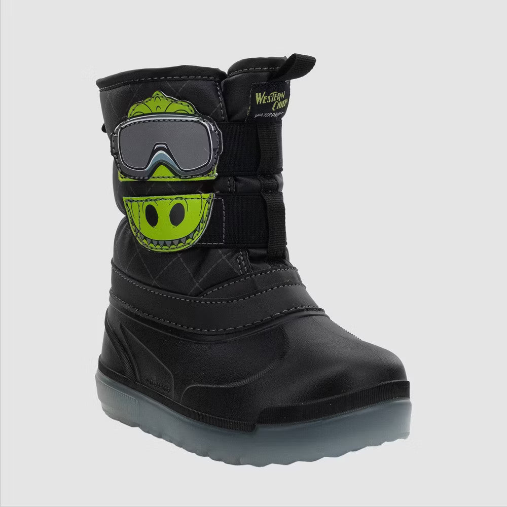 Western Chief Toddler's Denali Lighted Dinosaur Winter Boots - SIze 7