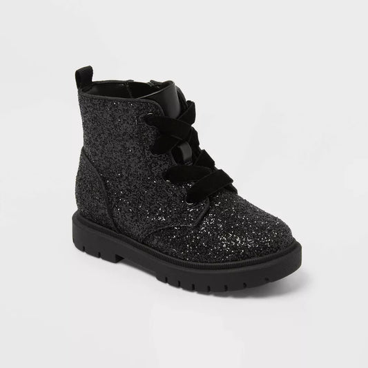 Cat & Jack Toddler Girls' Khloe Ankle Boots Round Toe Black