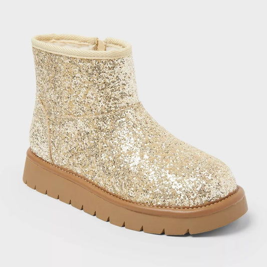 Girls' Honor Faux Suede Style Boots Gold - Cat & Jack