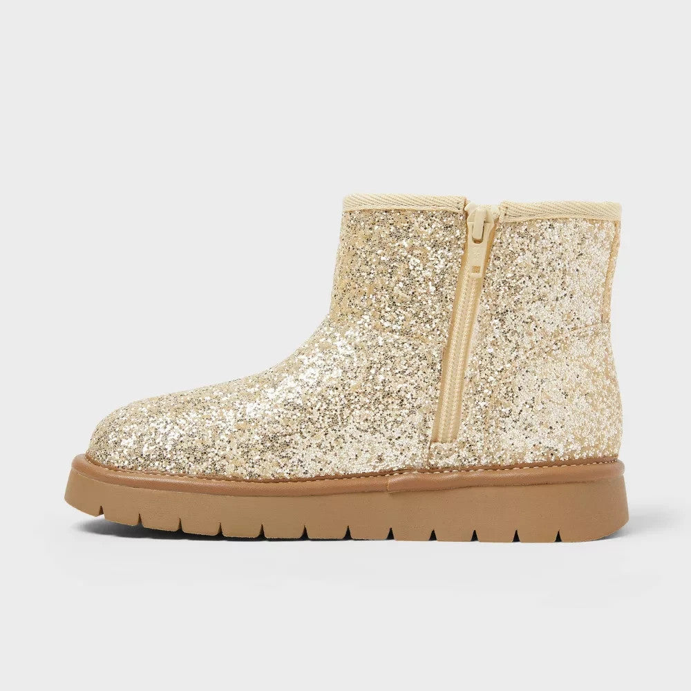Girls' Honor Faux Suede Style Boots Gold - Cat & Jack