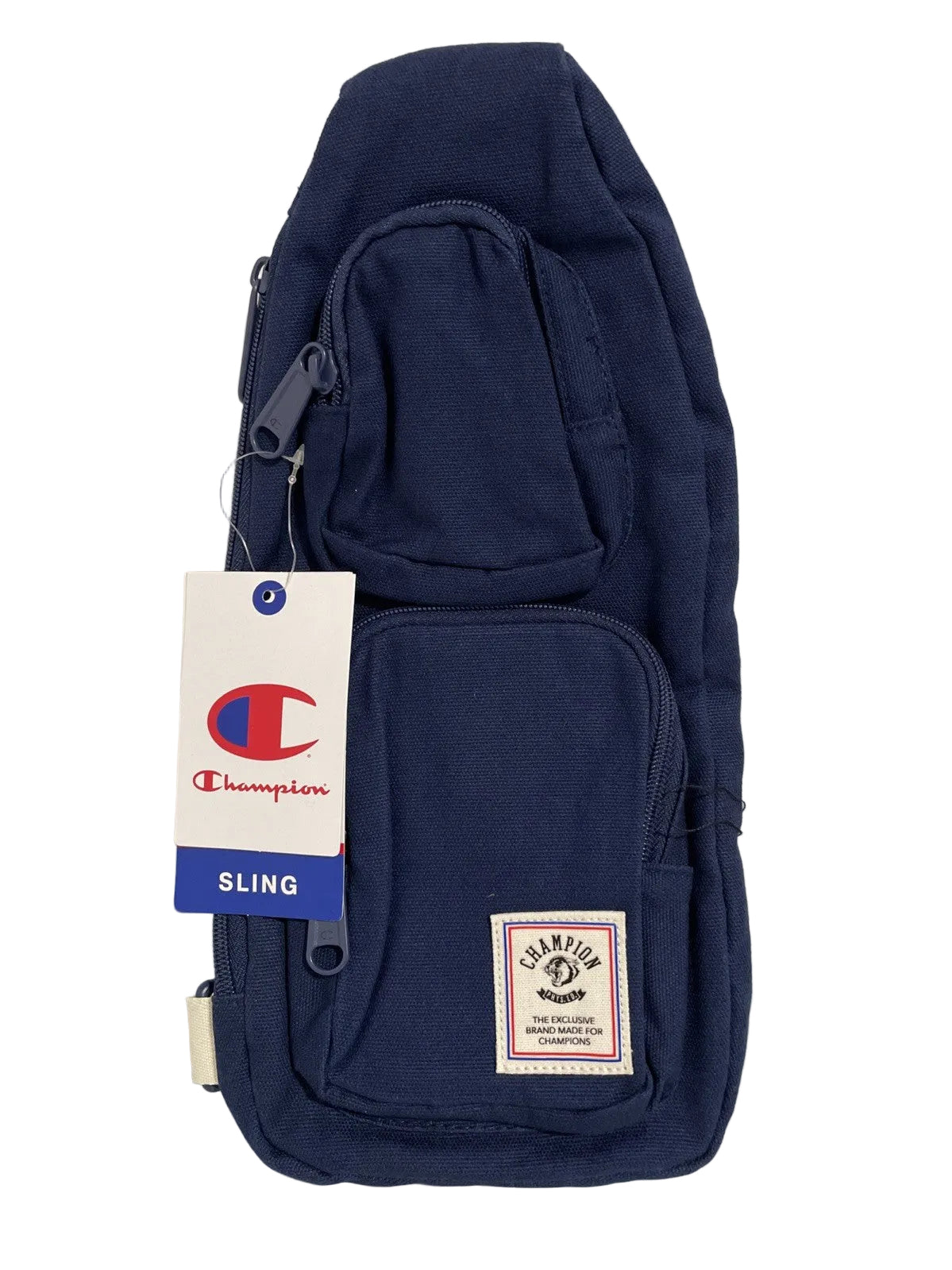 Champion Canvas Crossbody Shoulder Sling Bag - Navy Blue