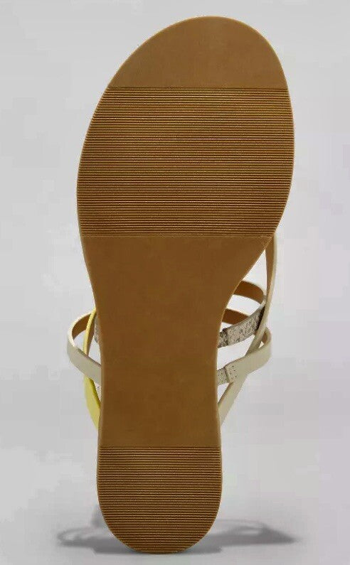 Women's Jasmine Strappy Sliver Wedge Sandals Yellow - A New Day - CHOOSE SIZE
