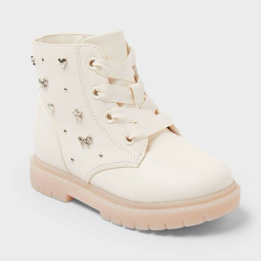 Toddler Amaya Lace-Up Zipper Combat Boots - Cat & Jack