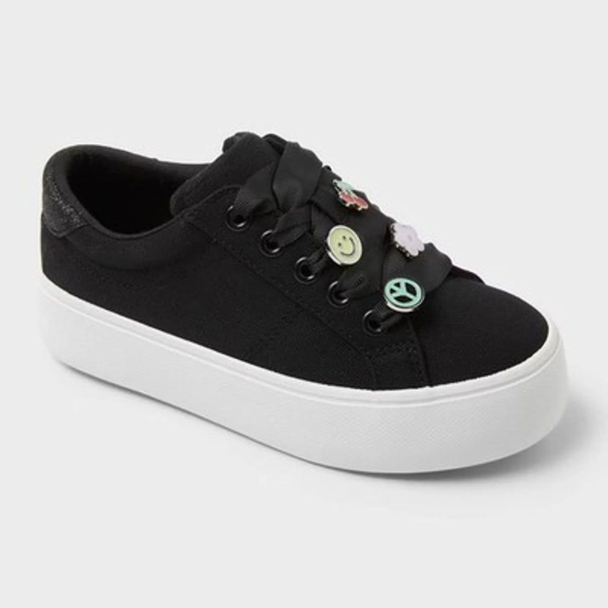 Kids' Wren Platform Lace-Up Sneakers Black - Cat & Jack™  Size 2