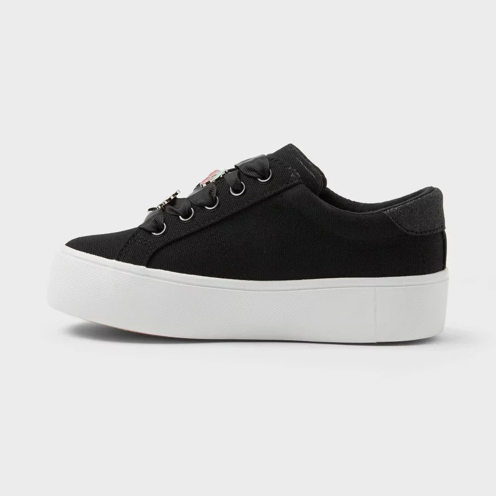 Kids' Wren Platform Lace-Up Sneakers Black - Cat & Jack™  Size 2