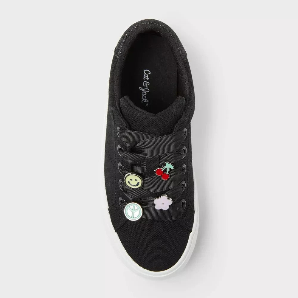 Kids' Wren Platform Lace-Up Sneakers Black - Cat & Jack™  Size 2