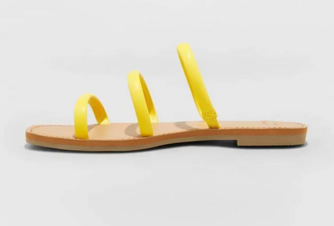 Women's Wren Triple Strap Sandals Yellow - A New Day - CHOOSE SIZE